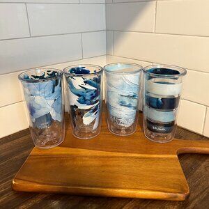 Tervis Kelly Ventura Watercolor Tumblers Set of 4 | 16oz Double Wall Cups
